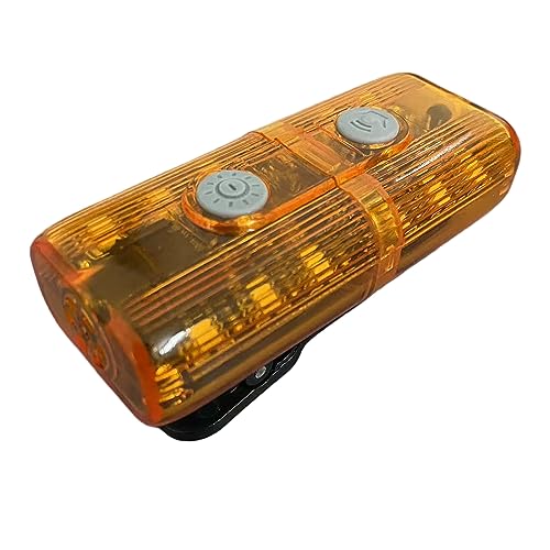 Police Personal Safety Warning Signal Clip Shoulder Light with Electronic Whistle Flashlight Magnet for Outdoor Rescue,Traffic Guidance,Police patrols,Cycling,Night Run,Costume Role Playing (Yellow)