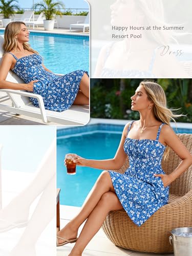 Image of YIOYOLA Womens Summer Mini Corset Casual Dresses Spaghetti Straps Lace Up Vacation Beach Sundress with Pockets 2026