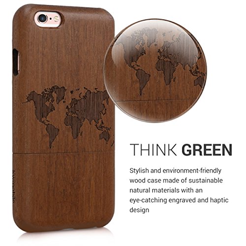 Kwmobile Cover Legno Compatibile con Apple iPhone