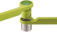 Vista 2 de Exprimidor ergonómico, con giro, de acero inoxidable Joseph Joseph, Prensa de ajos, Verde