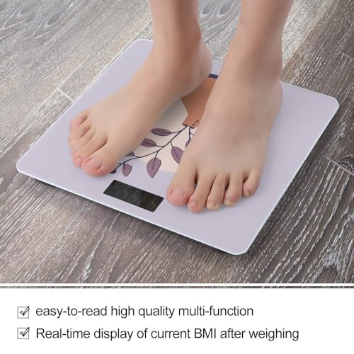 Báscula digital para baño de vidrio templado marrón miniatura 5