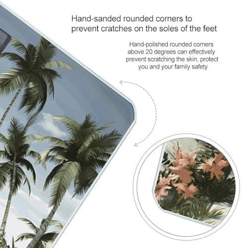 Báscula Digital Tropical Palm Trees de Vidrio Templado miniatura 4