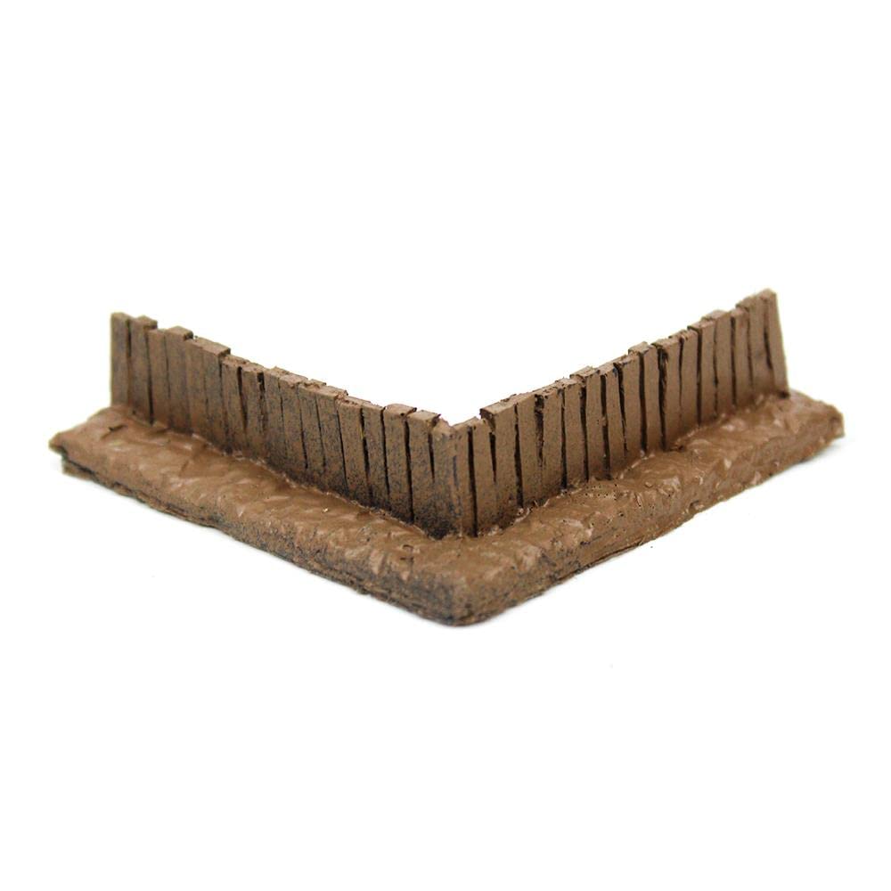 War World Gaming | Wooden Corner Fence | Painted x 2 | 20mm - 28mm Scale Resin Wargaming Tabletop Terrain Scenery โ image 1