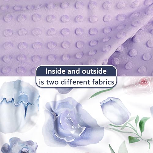 Image of Baby Carseat Seat Cover Girls, Winter Carseat Canopy, Cozy & Warm Cover with Zipper Peep Windows, Infant Minky Carrier Cover, Soft Breathable, Baby Must Have, Purple Romantic