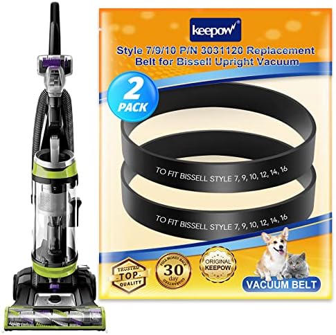 KEEPOW Style 7/9/10 P/N 3031120 Replacement Belt for Bissell Vacuum, 2 Pack