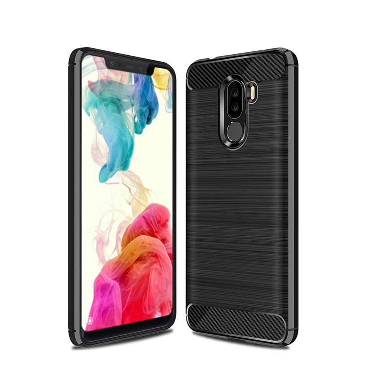 Image of Hybrid Carbon Fiber Back Case for Poco F1 (Black)