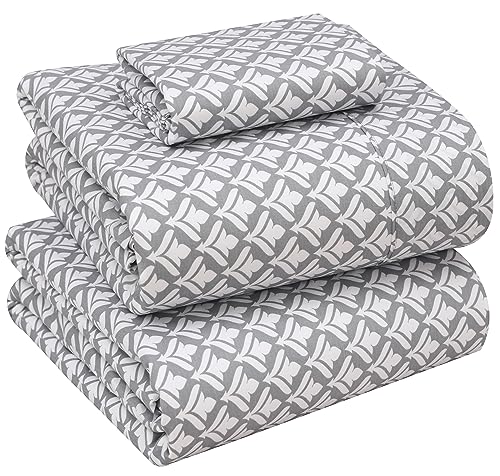 RUVANTI 100% Cotton Twin XL Sheet Sets, 3 Pieces, Soft & Breathable Percale Weave Bedding, Deep Pocket 16", Hotel Standard, Crisp Cool Feel, Durable, Perfect Size Floral Sheets, Idiomatic Expression
