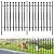 GILPWA 10 Panels Decorative Garden Fence, 32in(H)×24Ft(L) Heavy Duty Twist Outdoor Dog Fence Rustproof Metal Square Tube No Dig Animal Barrier Border Fencing for Temporary Yard Patio Landscape