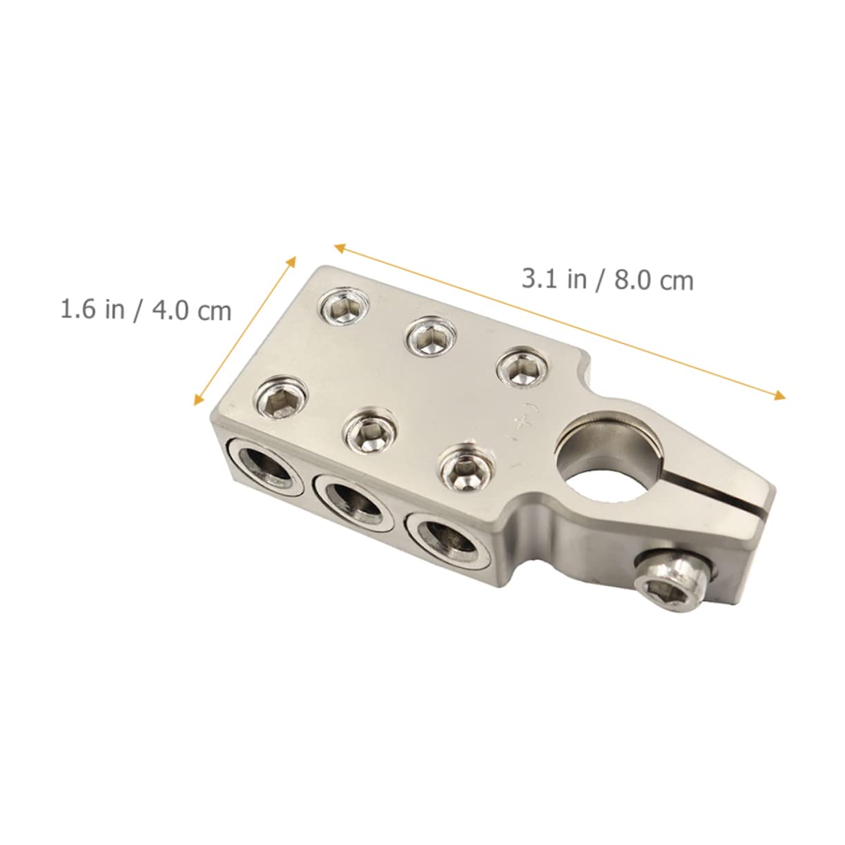 PartyKindom Connecteur de Borne de Batterie Automobile, Pince en Alliage de Zinc, Résistance la Corrosion, pour Voiture et Camion, 2/0 Awg