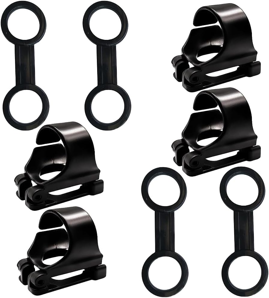 8 Pack Scuba Dive Universal Plastic Clip Snorkel Keeper Tube Holder, Scuba Diving Dive Snorkeling Silicone Snorkel Mask Strap Keeper Holder Clip Retainer Attachment Gear Spare Part Accessories
