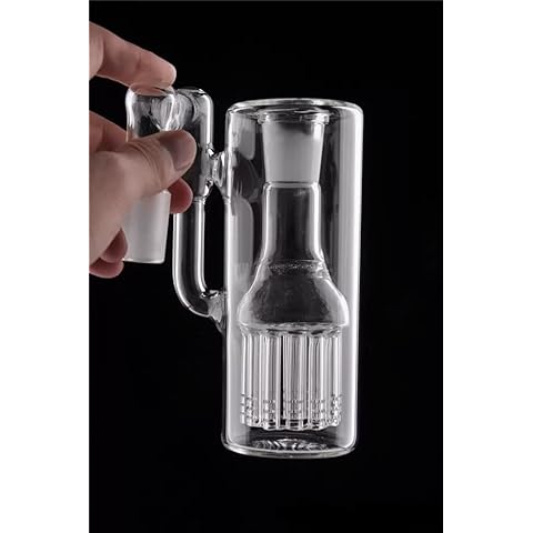 ParaCity Hookahs Ash Catcher Ashcatcher with 12 arm arm Tree Inline perc Right Angle Glass Bongs (14.4mm) Cover