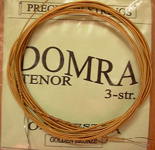 Domra tenor Set of 3 metal strings Ukrainian NEW golden bronze