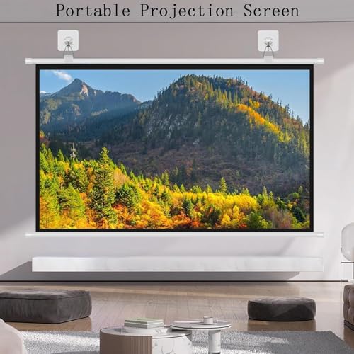 Pantalla de proyector manual UYCVT 40 pulgadas miniatura 4
