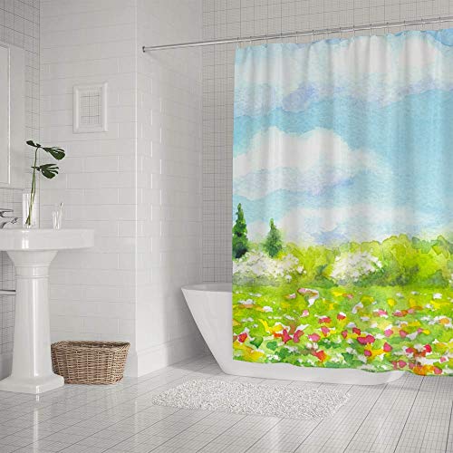 Rideau de douche lavable contre les éclaboussures deau 183cm - 3