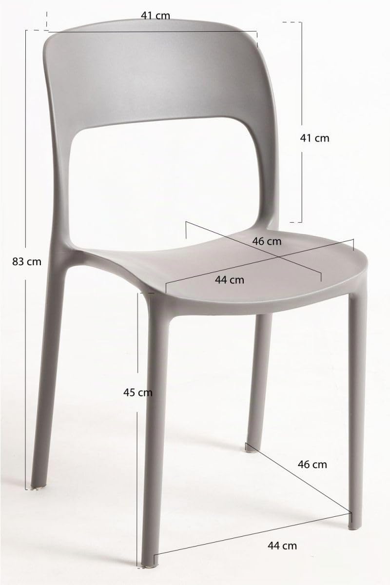 Regalos Miguel - Packs Sillas Jardín - Pack 4 Sillas Inis - Gris