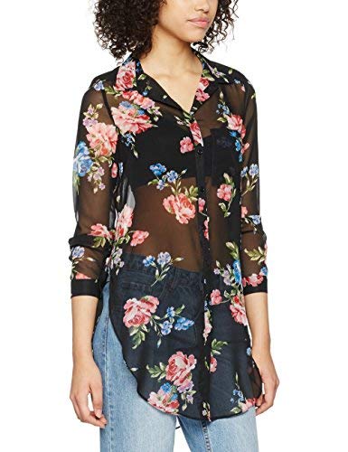 New Look Petite Chiffon Floral Print Camicia Donna...
