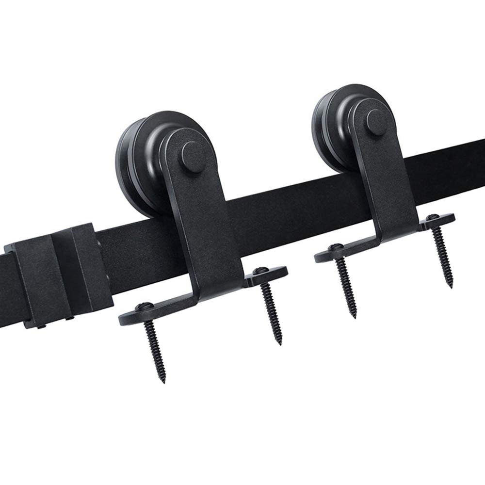 Set di Accessori per Porte Scorrevoli, Kit di ferramenta per Porta Scorrevole, Guida per Pavimento della Porta, Liscio, Silenzioso, Robusto (183 CM, T-shaped)