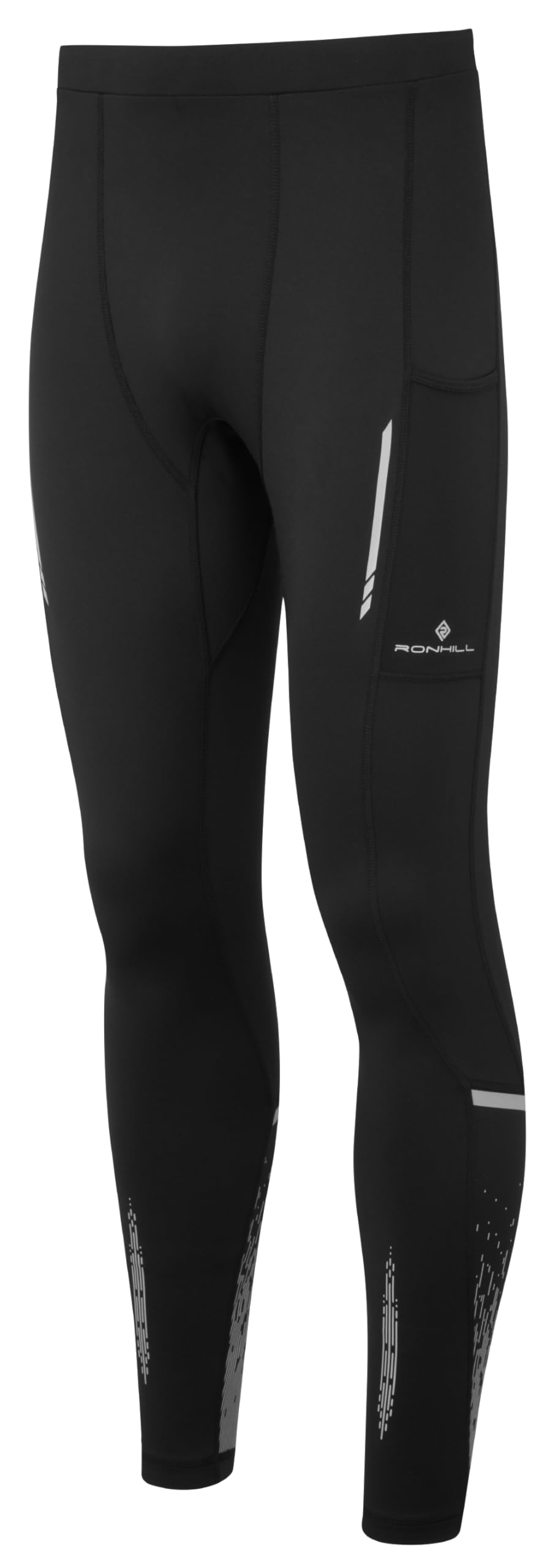 Ronhill Running, Men's Tech Reflect Tight, Black/Reflect, XL