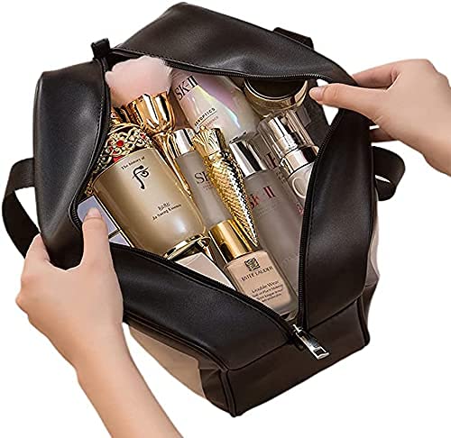 Image of Handcuffs Wash Bags Organizer & Cosmetic Bag Organizer - Compact, Spacious, Travel-Friendly with Translucent Front for Easy Viewing, Ideal for Organizing Cosmetics & Toiletries (Black)