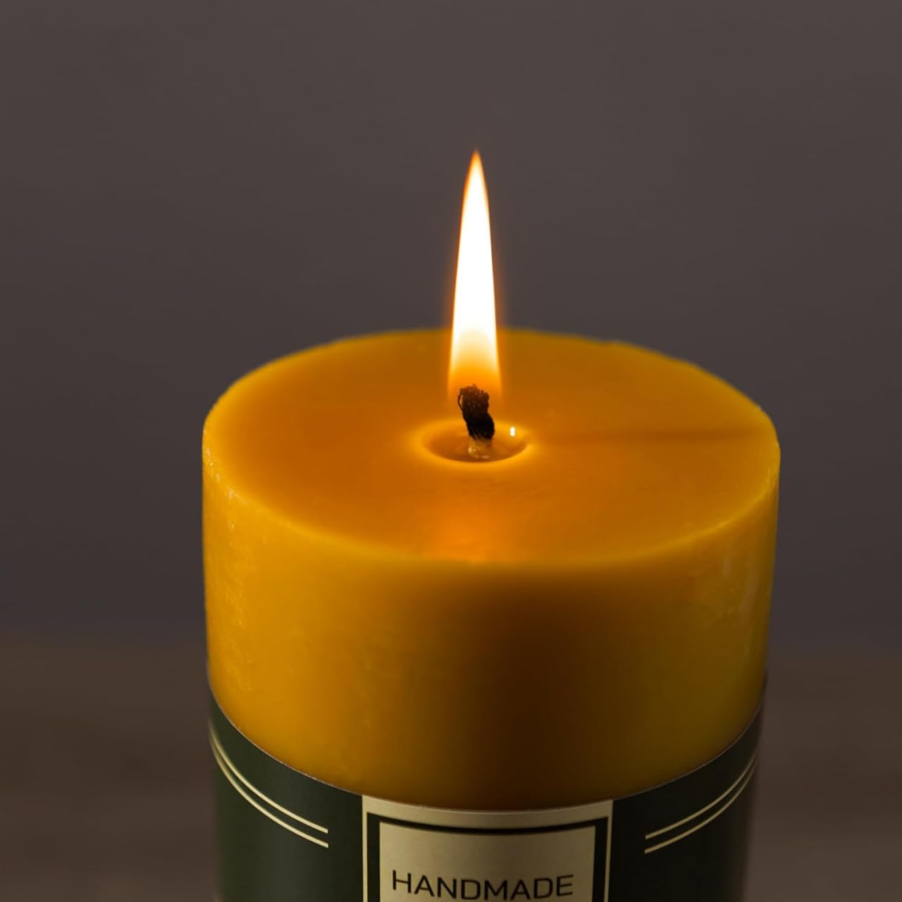 Set de 3 Velas de Pilar de 100% Pura Cera de Abeja - Duración de 21 Horas Sin Humo Con Mecha de Algodón - Regalo para Amantes Sin Aroma