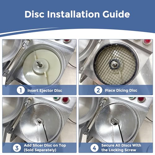Image of TK Round Hopper Vegetable Chopper Replacement Disc - Universal Round Hopper - Dicing 8mm