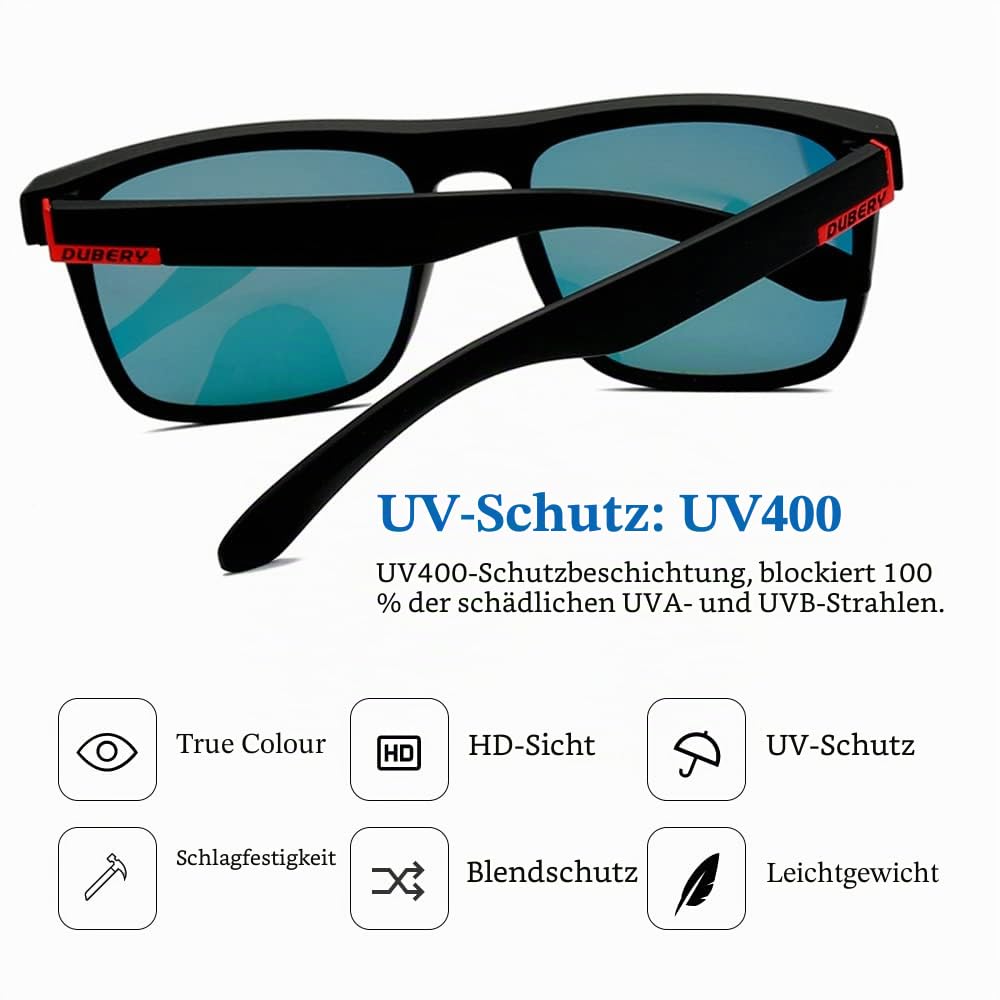 Polarisierte Sonnenbrille für Herren Damen-UV400 Schutz Leicht Retro Klassische Vintage-Ideal für Autofahren,Reisen,Angeln,Outdoor-Aktivitäten