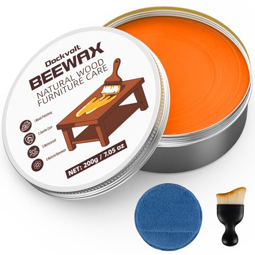 Beeswax Wood Polish for Furniture - 7.05 oz Waterproof & Restorer Wood Wax Protecting Painted and Raw Wood Surfaces Wooden Floors Guitar Handicrafts