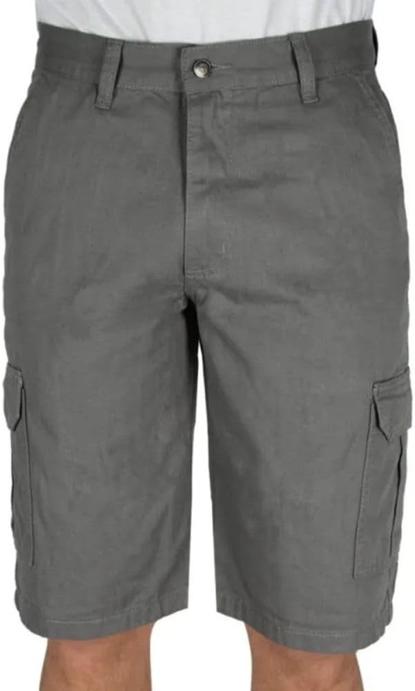 Bermuda Jeans R7Jeans Masculina Modelo Cargo Sarja Chumbo