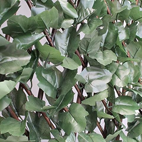 BPIL Artificial Maple Leaf Ivy on Willow Trellis Privacy Screen Expandable - 1 x 2 m,Expandable Privacy Screening Panel for Gardens, Balcony and Terraces Cover