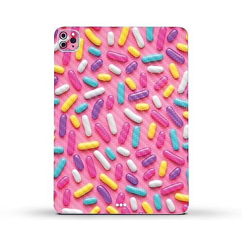 Image of MightySkins Carbon Fiber Skin Compatible with Apple iPad Pro 11 inch M2 4th Gen (2022) Full Wrap Kit - Sprinkles | Protective, Durable Textured Carbon Fiber Finish | Easy to Apply | Made in The USA