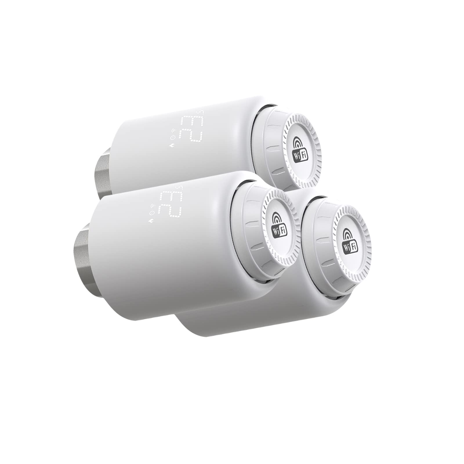 Válvulas de radiador termostáticas Inteligentes WiFi, Control programable Directo con Control de Voz Googlehome