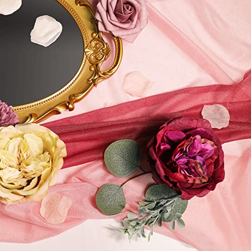 Artificial Flowers Combo Box Set Faux Flowers Box Set Bouquets Centerpieces For Wedding Bouquets For Bride Wedding Cake Flowers Decorations, Dusty Rose #TOP2