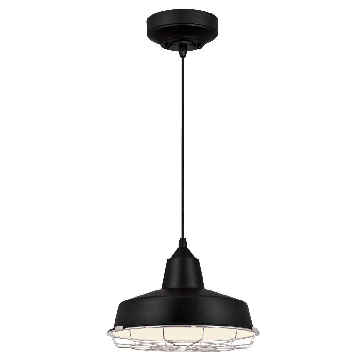 WestinghouseLighting 1 Light LED Pendant, Steel, Integrated, 13 W, Black