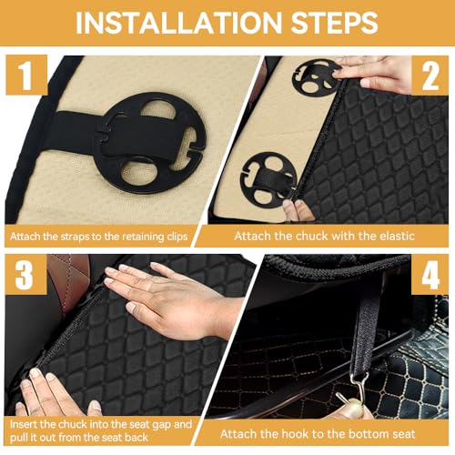 Kleemeiero 2 Stück Universal sitzauflage Auto Vordersitze Autositzschoner 60 x 51 cm Autositzauflage Anti Rutsch Sitzkissen Auto Sitzauflagen rutschfest Autositz Auflage Sitzkissen für Autositz SUV