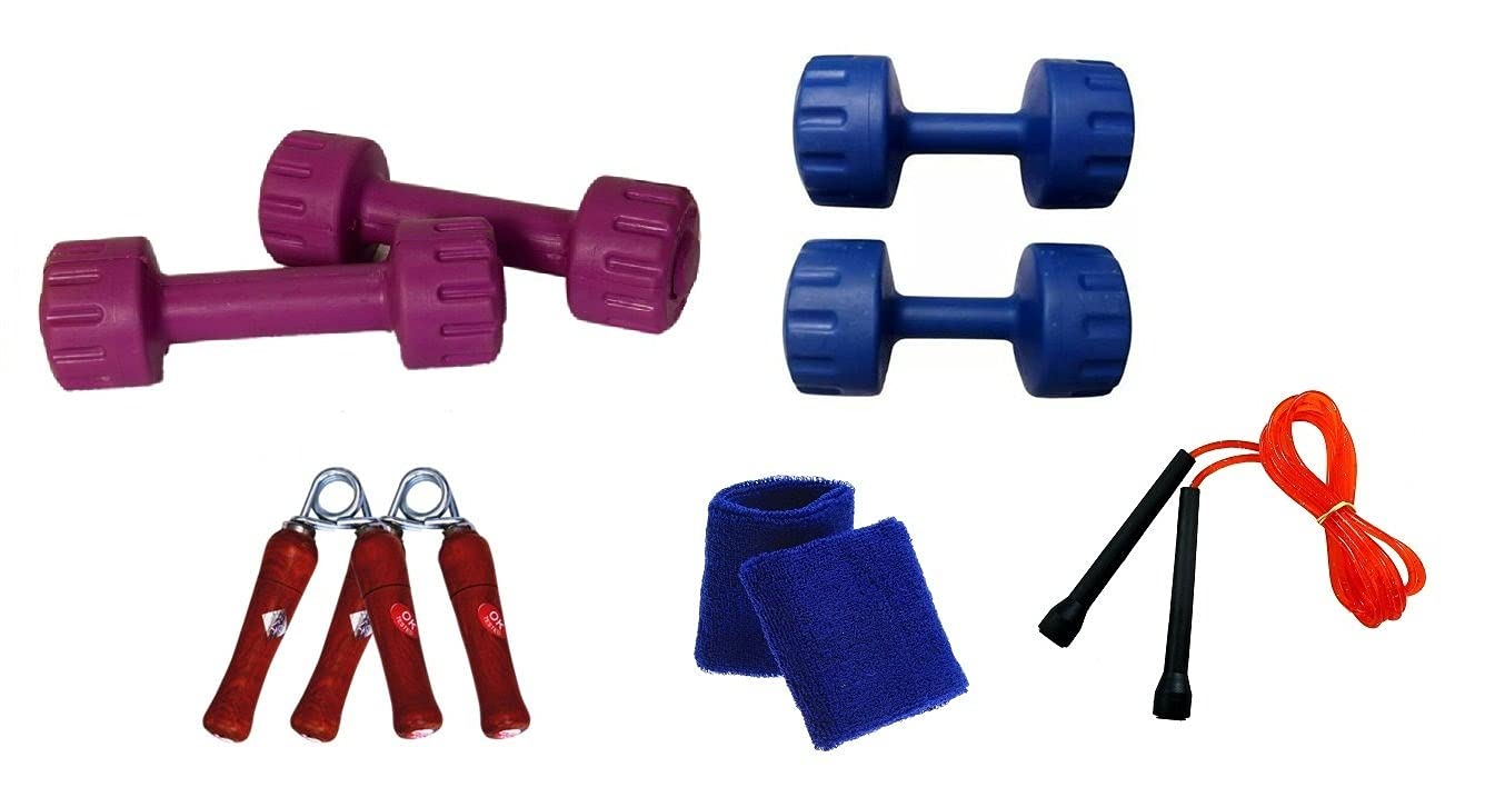 Body Maxx Combo PVC Dumbell Set 1 Kg-1 Pair with 2 Kg-1 Pair (Multi-Colour) (B078MFWLJV) Amazon Price History, Amazon Price Tracker
