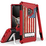 Beyond Cell Tri Shield Case for Samsung Galaxy S9, Military Grade Drop Tested [MIL-STD 810G-516.6] Kickstand Phone Case - (Rustic USA Flag)