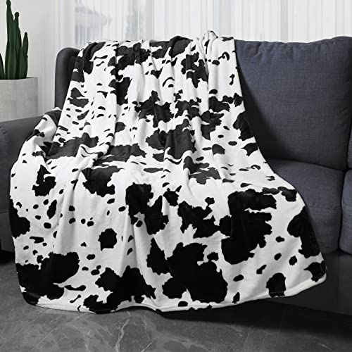 Image of Cow Blanket Print for Girls Teens Adults Flannel Cow Blanket Print Soft Lightweight Cow Blankets and Throws for Sofa Couch Bed (60’’x50’’)
