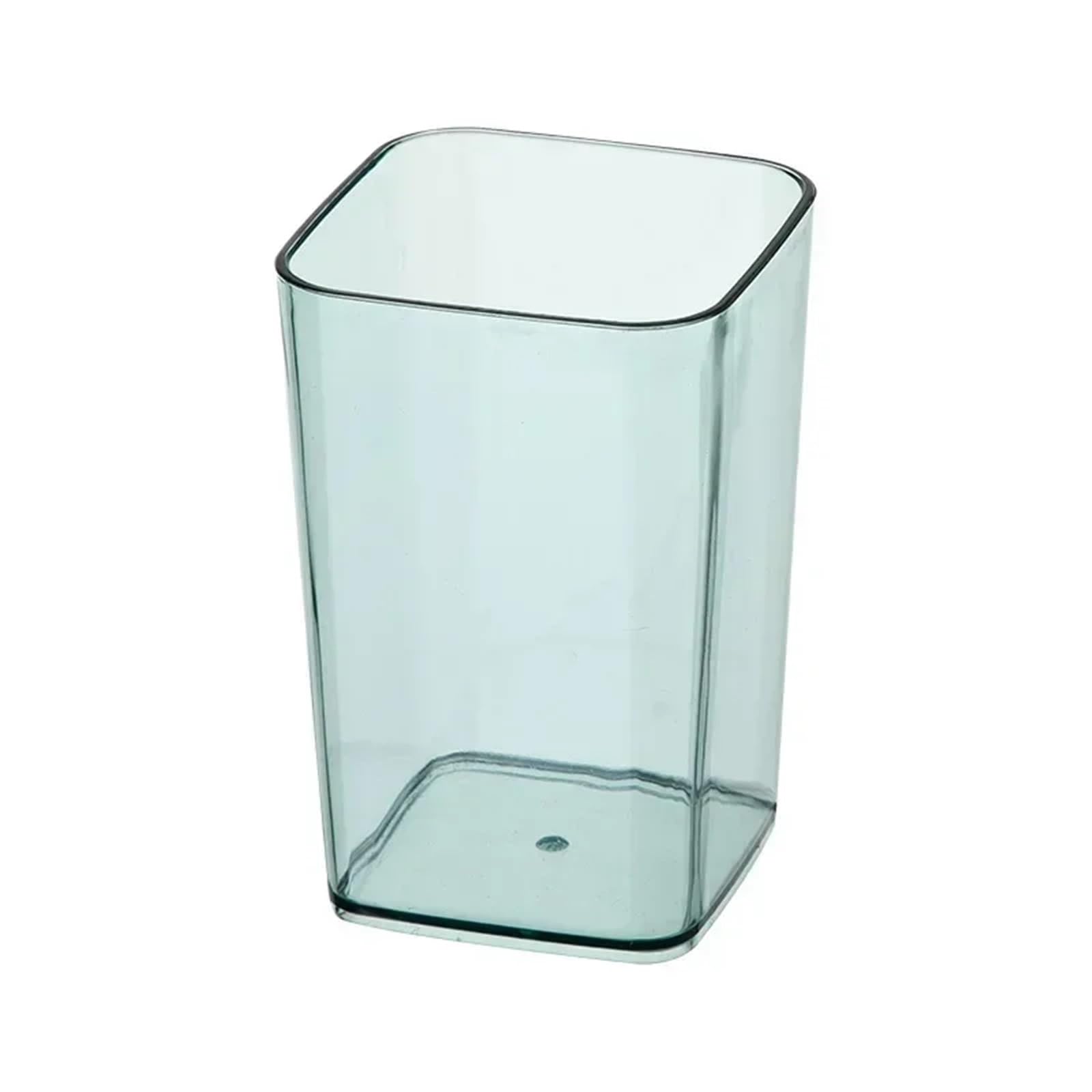 3pcs Mouthwash Cup Transparent Square Thickened Plastic Toothbrush Household Wash For Toothpaste(Blue)