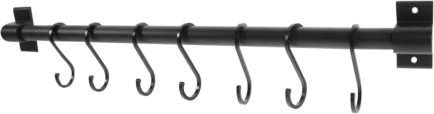 Alipis Dual Use Kitchen Hanger Removable Wall Hooks Pan Hanging Rack Movable Storage Hook