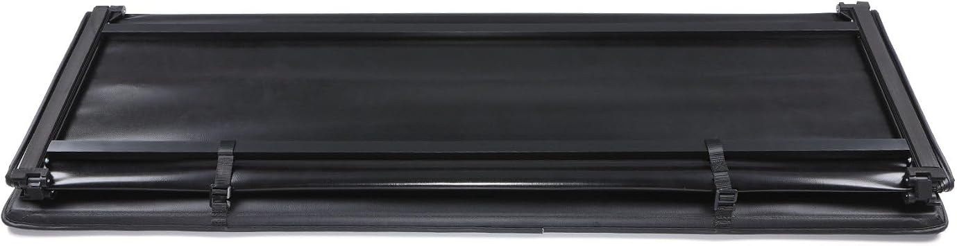 Black Truck Bed Folding Soft Tonneau Cover Compatible with Isuzu D-Max MK3 RG 2021+ Tri-Fold Pickup Cargo Load Bed Black Cover 3 Fold Low Profile