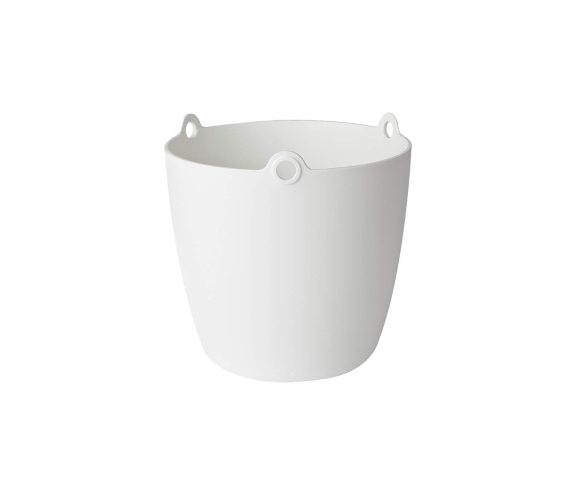 elho Brussels Hängeampel 18 - Blumentopf Hängend - Pflanzentopf für Innen - 100% recyceltes Plastik - Ø 18.3 x H 18.0 cm - Weiß/Weiss (Packung mit 4)