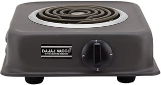 BAJAJ VACCO Radiant Electric Coil HOT Plate 1250 Watt PC W/REG - Black Price In India