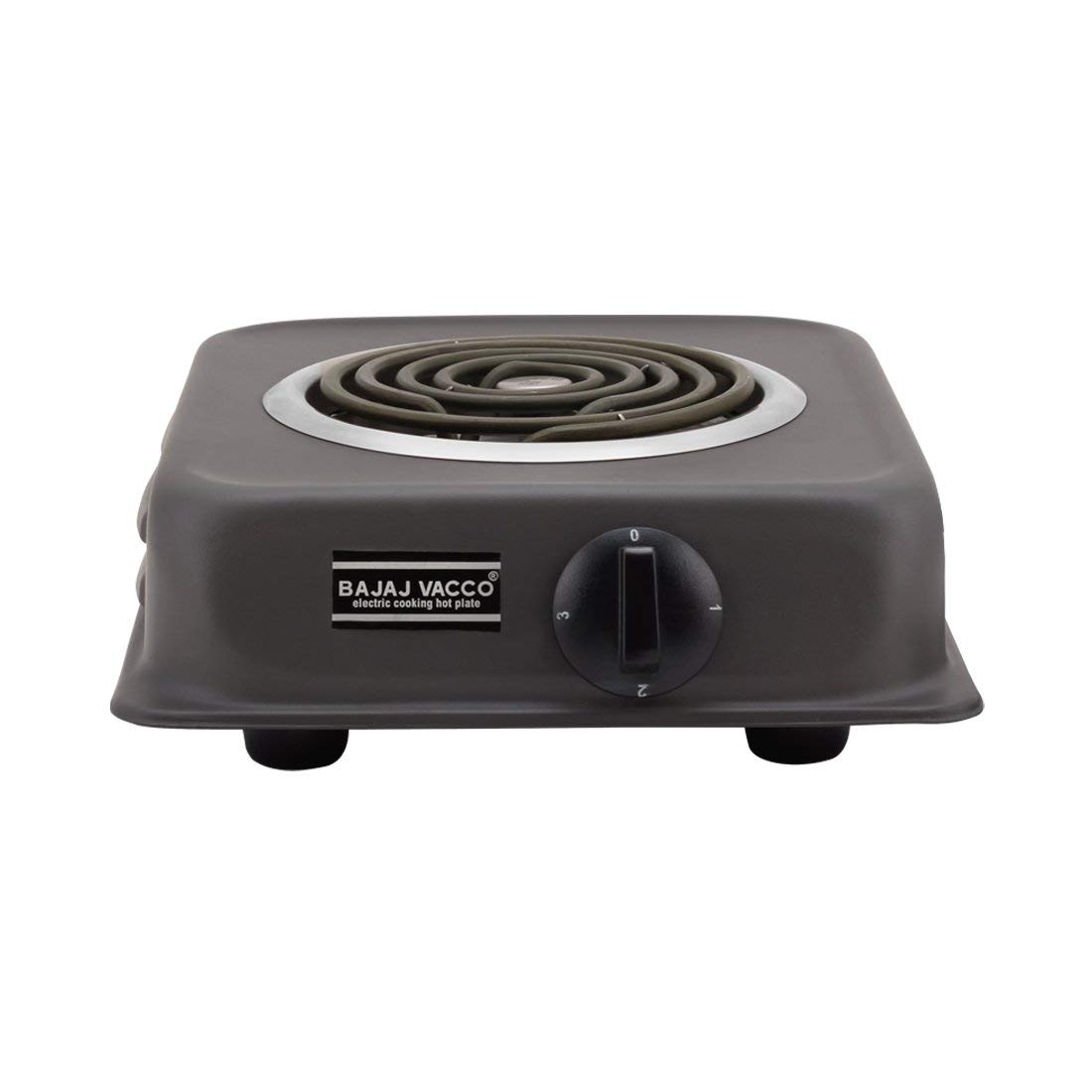 BAJAJ VACCO Radiant Electric Coil HOT Plate 1250 Watt PC W/REG - Black-picture-30