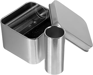 ERINGOGO 2pcs Guitar Slider Musical Instrument Slide Steel Guitar Slide Guitar Slides for Acoustic Guitar Slide Rings Bass Picks Guitar Finger Slider Pick Punch Brass Stainless Steel Metal