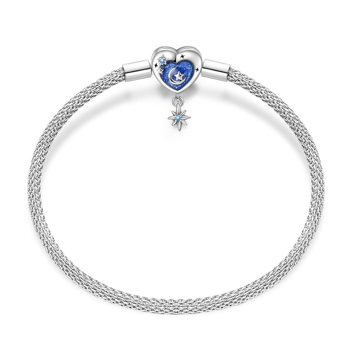TINSLO Damen Armband 925 Sterling Silber, Armbänder mit Herz Verschluss Moments Schlangen Gliederarmband Armkette Valentinstag Muttertag Geburtstags Weihnachten Geschenk für Frauen Freundin Mama