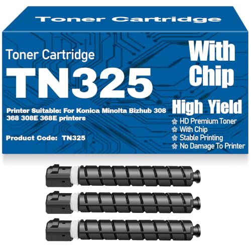 Toner TN325 avec puce résout vos arrêts d'impression sur Bizhub 308E 368E