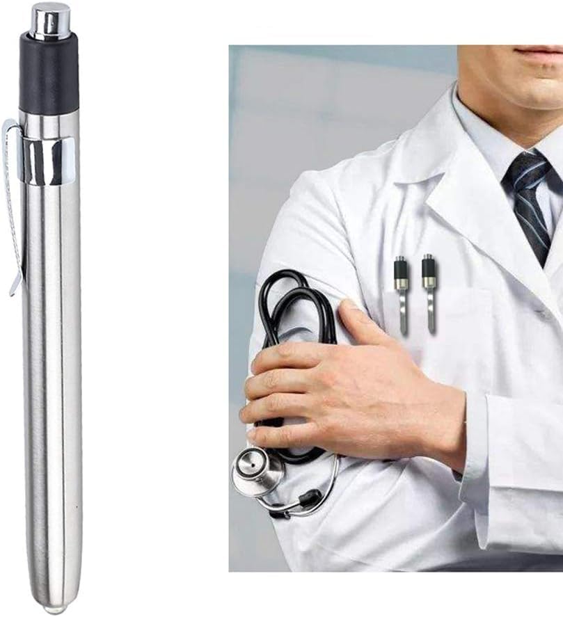 A2K Zone Medical Pen Torch Pocket Light White Color, for Doctors Nursing Students Eyes, Ears, Mouth & Throat Portable, Silver Color 1 Pcs (B0CCVDVDQD) Amazon Price History, Amazon Price Tracker