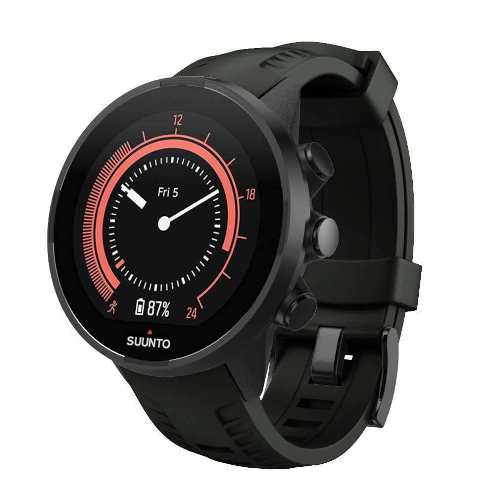 INF Cinturino Compatibile con i modelli Suunto Sportwatch 24mm Morbido Silicone Nero