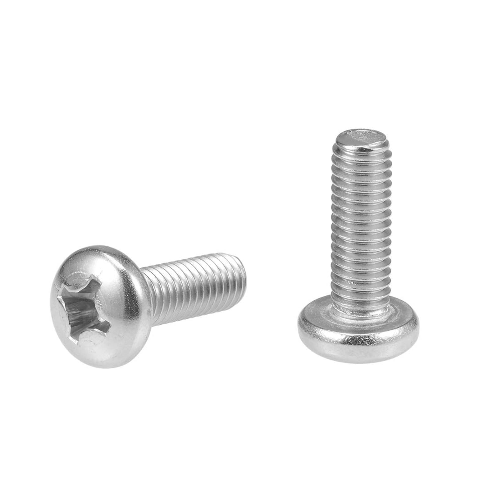 MACHSWON M6x18mm Machine Screws Pan Phillips Cross Head Screw 304 Stainless Steel Round Head Cross Screw Fasteners Bolts 10Pcs