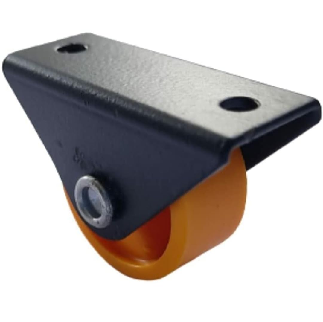 Caster Wheel Small Fix Wheel Castor Wheels, 30 mm Wheel Caster for Furniture Table Trolley (Durable Black & Orange Design, 90 kgs Load Capacity) Pack of 4 For Tables, Cabinets, Stands & DIY Projects 4